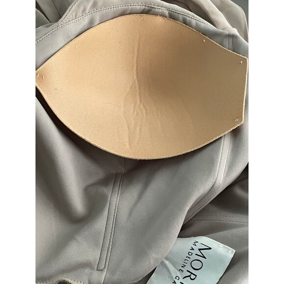 Morilee by Madeline Gardner Latte Taupe Long Gown Chiffon Dress Plus size - Picture 11 of 13